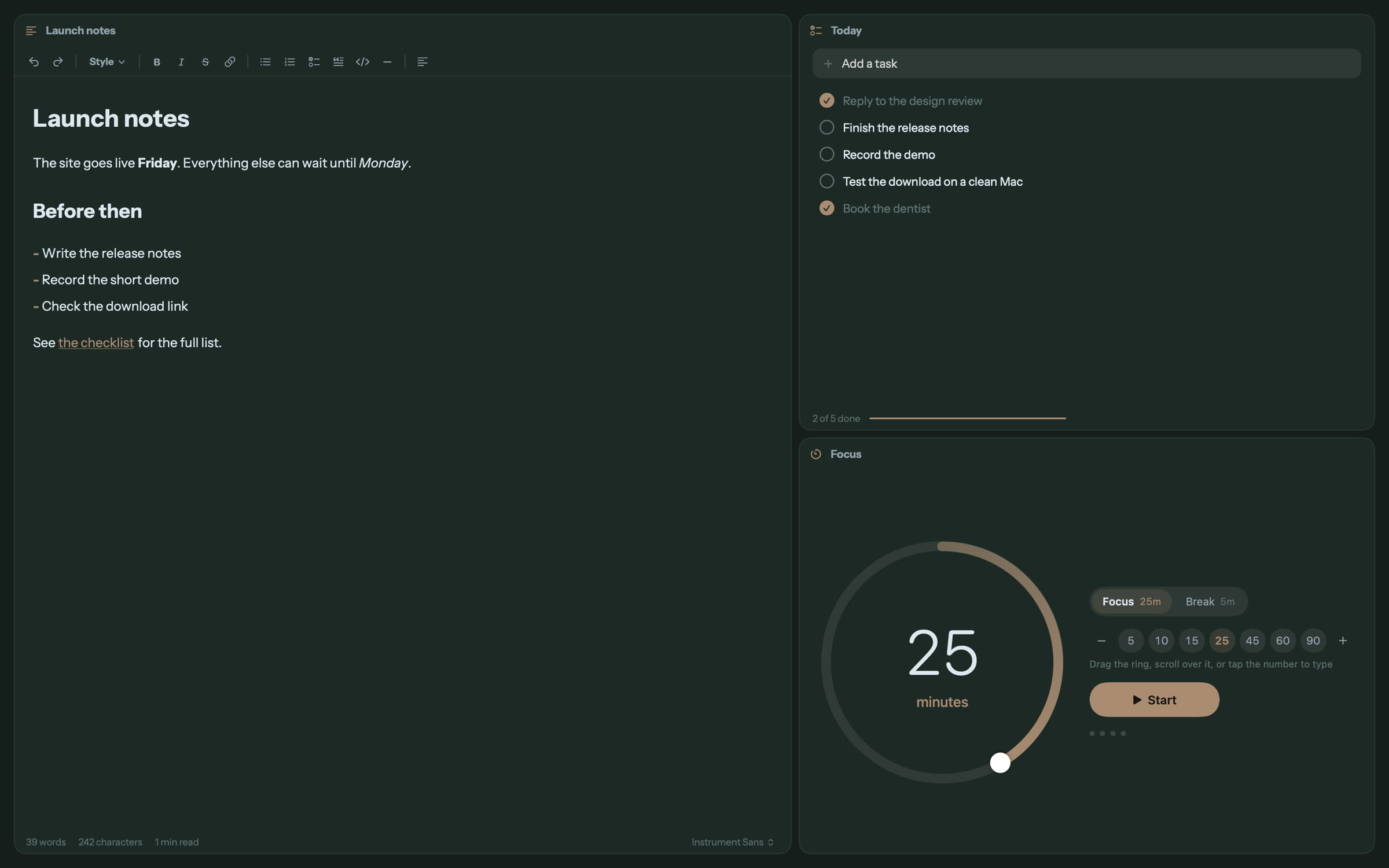 i was tired of going around a bajillion apps and tabs, so i built one workspace for all of them.